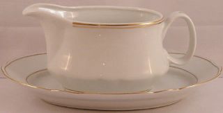Cmielow China, Pattern #1790, Gravy Boat with Underplate, Made in