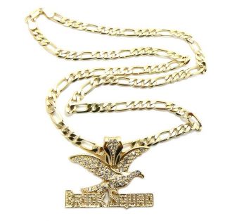 NEW~!!!!! ICED OUT BRICK SQUAD PENDANT W/ 5mm 24 FIGARO CHAIN~~!!!