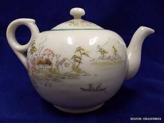 Antique Nippon Torii Mark Fine China Teapot Handpainted   Excellent