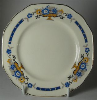 Grindley Radnor Blue & Gold Flowers Side Plate