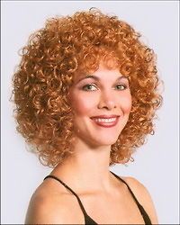 LUCY WIG 50S 70S AUBURN BLACK BROWN BLONDE WOMAN LONG CURLY CURL