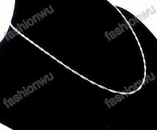 Lot 120 Pcs 1.5MM Silver Plate Copper Wave Thin Chain 1