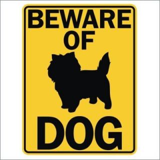 PARKING SIGN Yellow Gold BEWARE OF CAIRN TERRIER