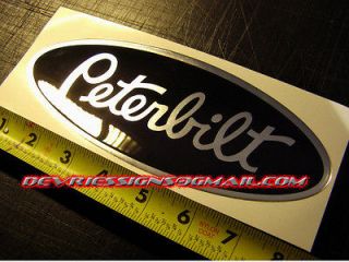 DOMED BLACK PETERBILT 8.2in. Ford SUPER DUTY emblem overlay peterbuilt