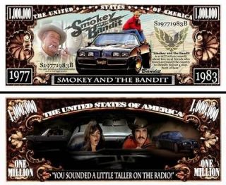 COMMEMORATIVE SMOKEY AND THE BANDIT 1977 TRANS AM BILL w/CLEAR