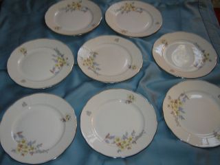 Czech Thun Porcelain Flower Dessert Plates Lot