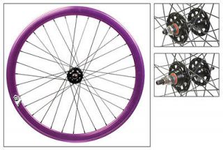 Track Wheelset F+R 700c Sealed 42mm Fixed Fixie Deep Rims Purple