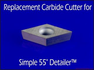 Replacement Carbide Cutter Insert for Simple 55 Degree Detailer Wood