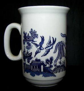 Blue Willow Churchill England Mug Ear Handle Coffee Georgian Shape