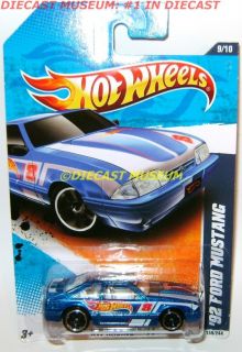 1992 92 Ford Mustang Blue Hot Wheels Diecast 2011