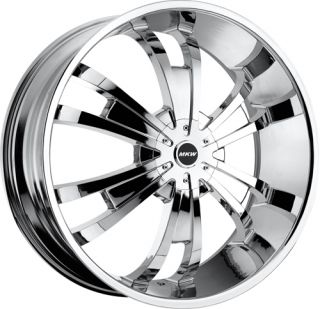 28 inch Rims Wheels Tires MKW109 5x127 Chrome Chevy Caprice 1992 1993