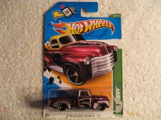 2012 HW Hotwheels Treasure Hunt TH 52 Chevy P U Lot 1