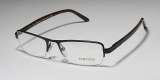 New Tom Ford TF 5057 52 18 135 Brown Horn Semi Rim Eyeglasses Glasses