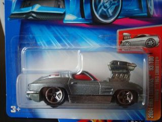 Hot Wheels 2004 First Editions Tooned Series 63 Corvette Grey 093