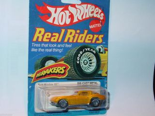 Hot Wheels 1982 Real Riders Split Window 63 Corvette Yellow Nice