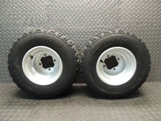 04 05 YFZ450 YFZ 450 Pair Rear Rim Rims Wheel 9x8 5 Tires Holeshot E