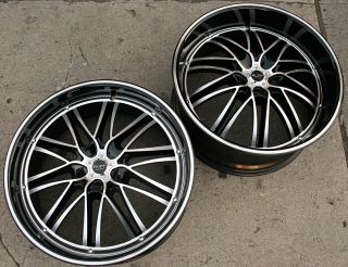 Ruff Racing 947 22 Black Rims Wheels Maxima Staggered 22 x 9 0 10 5H