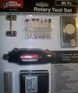 New Drill Master 80 PC Rotary Tool Set Model 97626