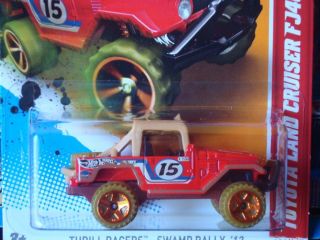 Hot Wheels 2012 Thrill Racers Swamp Rally Series Red Toyota Land
