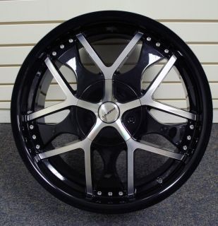 20inch Wheels Black Machined Rims Limited Crossed 350
