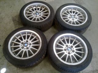Genuine 4 x BMW 17 Alloy Wheel Set with Good Tyres 1092962 3 5 7