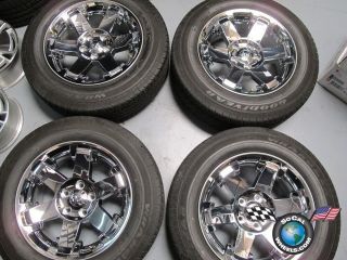  1500 Factory Chrome Clad 20 Wheels Tires OEM Rims 2365 275 60 20 GDY
