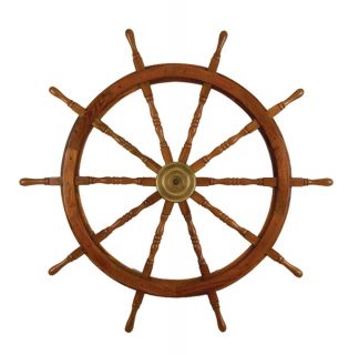 SHIP Wheel 60 Wooden Nautical Decor Maritime Boats