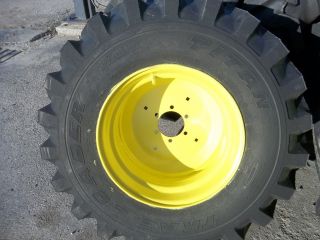 Ply R4 4400 John Deere Backhoe Farm Tractor Tires w 6 Hole Rims