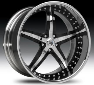 20 asanti AF156 Black Chrome Wheels Rims 2 Piece Tone