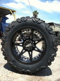 20 Black Wheels Tires 8x165 Hummer Chevy Dodge 35 12 50 20 Nitto Mud
