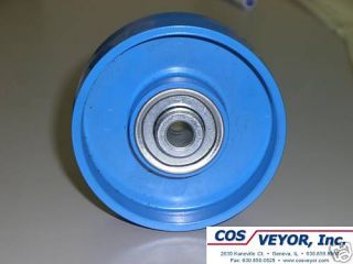 10 Blue 3 Plastic Wheels with Bearings Qty 10