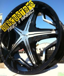 20 inch Forte 19 Black Wheels Rims Tires 6x139 7 20x8 5 Toyota