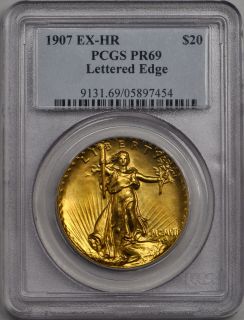 1907 EX HR 1907 Extremely High Relief $20 PCGS PR 69
