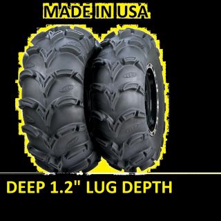 Two 2 25x8 12 XL American Made ITP Mud Lite ATV Tires New Deep 1 2