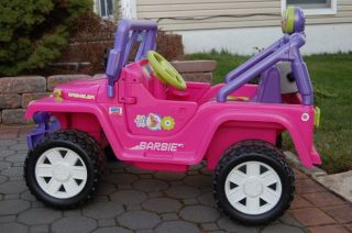 Barbie Jammin Jeep Wrangler Power Wheels Pick Up Only