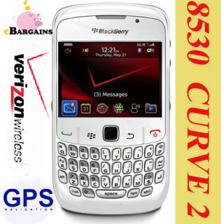 RIM BlackBerry Curve 8530 White verizon Smartphone PDA Phone New Page