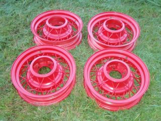 Very Nice 1935 Ford 16 inch Wire Wheels Set of Four Restored
