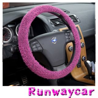 Runwaycar Winter Bosong Pink Steering Wheel Cover Size M