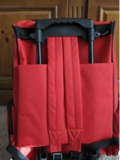 Pet Small Dog Backpack Tote Carrier Wheels Luggage Bed Red Economical