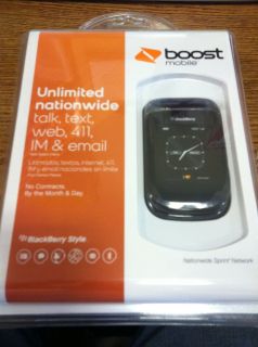BOOST MOBILE BLACKBERRY STYLE 9670 CELL PHONE NIB FLASHABLE TO NEW