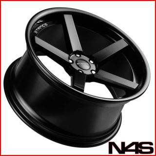 E90 328 335 Stance SC 5IVE Black Concave Staggered Wheels Rims