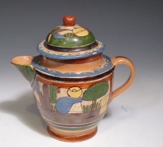 Vintage Mexican Mexico Tlaquepaque Petatillo Tea Pot Lid Teapot