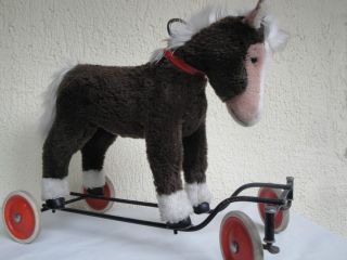 VINTAGE STEIFF HORSE 1960s ON WHEELS RIDING HORSE TOP CONDITION 20 5