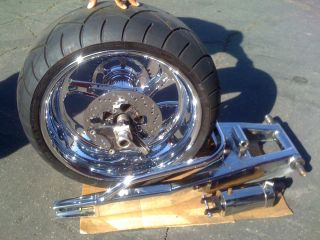  Chrome Extended Swingarm and Rim Complete kit With Metzler ME880