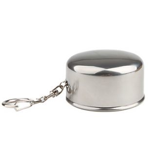 USD $ 6.29   Stainless Steel Retractable Travellers Cup with Keychain
