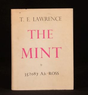 1955 The Mint T E Lawrence with Dustwrapper First Edition Memoir