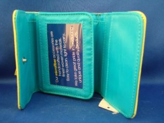 White Stag Lime Green Microfiber Organizer Wallet Clutch Purse ID