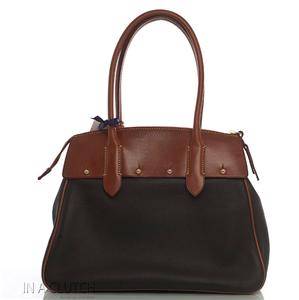 Auth Dooney Bourke Leather Black Large Wilson Handbag