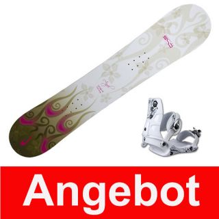540 Snowboard Set ANGEL 151 cm ~ Pipe white Bindung