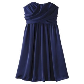 TEVOLIO Womens Satin Strapless Dress   Academy Blue   12